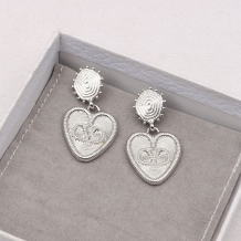 Silver Casual Letters Earrings