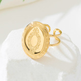 Gold Casual Daily Solid Color Rings