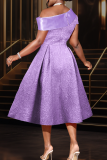 Light Green Prom Solid Color Patchwork Oblique Collar Evening Dresses