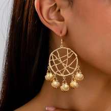 Gold Casual Vacation Solid Color Hollow Out Earrings