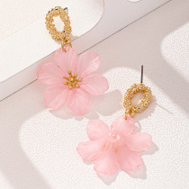 Pink Daily Flowers Earrings