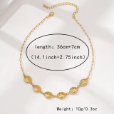 Gold Casual Vacation Solid Color Chains Necklaces