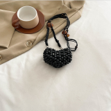 Colour Daily Heart Shaped Hollow Out Beaded Bags