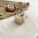 Colour Daily Heart Shaped Hollow Out Beaded Bags