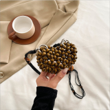 Colour Daily Heart Shaped Hollow Out Beaded Bags