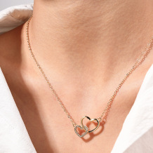 Gold Casual Heart Shaped Chains Necklaces