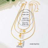 Gold Casual Solid Color Chains Necklaces
