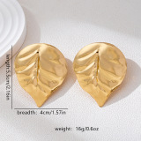 Gold Casual Leaves Earrings
