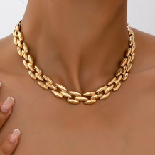 Gold Daily Solid Color Chains Necklaces