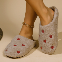 Khaki Daily Heart-shaped Round Comfortable Shoes