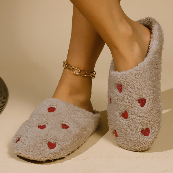 Khaki Daily Heart-shaped Round Comfortable Shoes