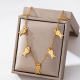 Gold Daily Solid Color Chains Necklaces