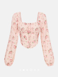 Pink Casual Street Daily Office lady Floral Print Tops