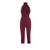 Black Halter Regular Jumpsuits