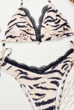 Leopard Print Daily Vacation Leopard Print Swimwears