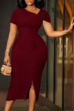 Pink Short Sleeve Dress