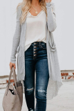 Casual Solid Patchwork Cardigan Collar Outerwear