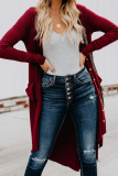 Casual Solid Patchwork Cardigan Collar Outerwear