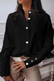 Fashion British Style Solid Patchwork O Neck Tops