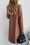 Fashion British Style Solid Patchwork Conventional Collar Outerwear