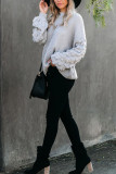 Fashion Street Solid Patchwork O Neck Tops