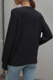 Fashion Solid Tassel Patchwork O Neck Tops