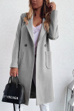 Fashion British Style Solid Patchwork Conventional Collar Outerwear