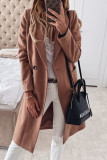 Fashion British Style Solid Patchwork Conventional Collar Outerwear