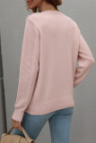 Fashion Solid Tassel Patchwork O Neck Tops