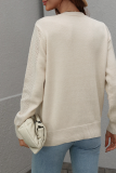 Fashion Solid Tassel Patchwork O Neck Tops