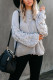 Fashion Street Solid Patchwork O Neck Tops