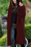 Fashion Casual Adult Solid Cardigan Hooded Collar Outerwear