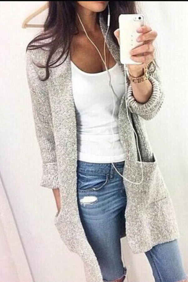 Casual Solid Patchwork Tops