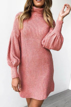 Fashion Street Solid Patchwork O Neck Princess Dresses