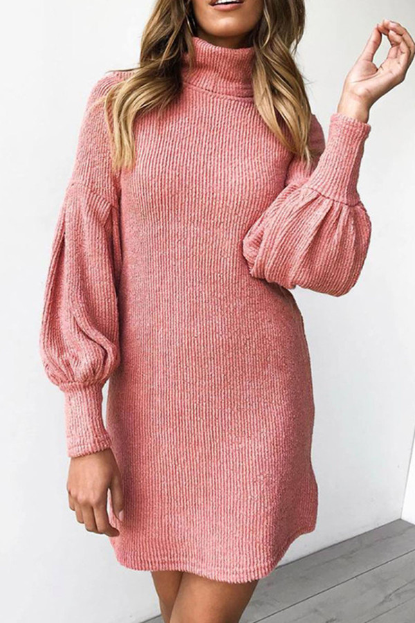 Fashion Street Solid Patchwork O Neck Princess Dresses