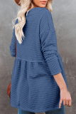 Casual Solid Patchwork Fold V Neck Tops