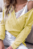 Casual Solid V Neck Tops