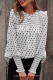 Casual Elegant Print Patchwork Stringy Selvedge O Neck Tops