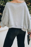 Casual Elegant Solid Patchwork Fold Off the Shoulder Tops