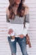 Work Daily Solid Patchwork O Neck Mid Waist Tops