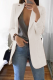 Casual Solid Patchwork Pocket Turndown Collar Outerwear