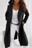Casual Elegant Solid Patchwork Buckle Turndown Collar Outerwear