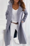 Casual Elegant Solid Patchwork Buckle Turndown Collar Outerwear