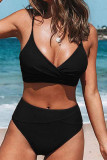 Fashion Simplicity Solid Patchwork Swimwears