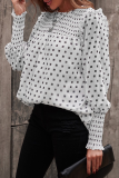 Casual Elegant Print Patchwork Stringy Selvedge O Neck Tops