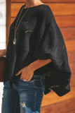 Fashion Elegant Solid Hollowed Out Patchwork O Neck Tops
