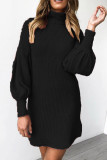 Fashion Street Solid Patchwork O Neck Princess Dresses