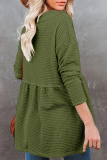 Casual Solid Patchwork Fold V Neck Tops