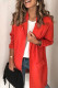Casual Solid Patchwork Turn-back Collar Outerwear