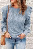 Fashion Casual Solid Patchwork O Neck Tops